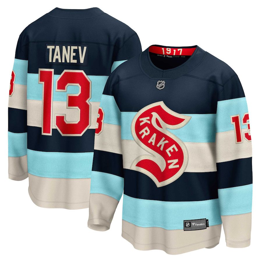 Men Seattle Kraken #13 Brandon Tanev Fanatics Branded Deep Sea Blue 2024 NHL Winter Classic Breakaway Player Jersey